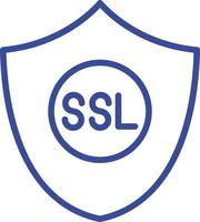 icono de vector aislado de protección ssl que puede modificar o editar fácilmente