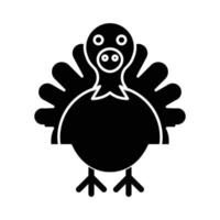 icono de vector animal de pavo que es adecuado para el trabajo comercial y modificarlo o editarlo fácilmente