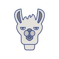 icono de vector animal de llama que es adecuado para el trabajo comercial y modificarlo o editarlo fácilmente