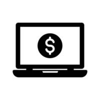 Laptop Dollar Vector icon which is suitable for commercial work and easily modify or edit it