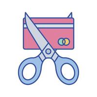 card scissor Vector icon which is suitable for commercial work and easily modify or edit it