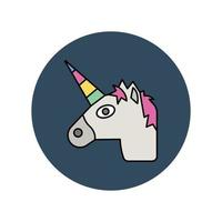 icono de vector de caballo unicornio que es adecuado para el trabajo comercial y modificarlo o editarlo fácilmente
