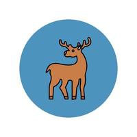 deer animal Vector icon which is suitable for commercial work and easily modify or edit it