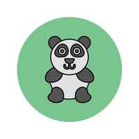Panda animal Vector icon which is suitable for commercial work and easily modify or edit it