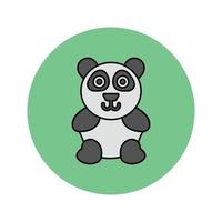 icono de vector animal panda que es adecuado para el trabajo comercial y modificarlo o editarlo fácilmente