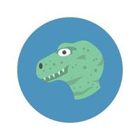 icono de vector animal de dinosaurio que es adecuado para el trabajo comercial y modificarlo o editarlo fácilmente