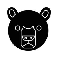 icono de vector animal de oso que es adecuado para el trabajo comercial y modificarlo o editarlo fácilmente