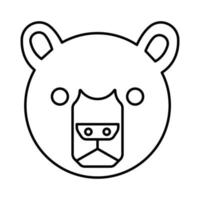 icono de vector animal de oso que es adecuado para el trabajo comercial y modificarlo o editarlo fácilmente