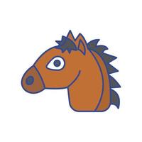 icono de vector de caballo pony que es adecuado para el trabajo comercial y modificarlo o editarlo fácilmente