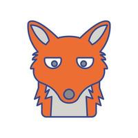 Fox animal Vector icon which is suitable for commercial work and easily modify or edit it
