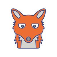 Fox animal Vector icon which is suitable for commercial work and easily modify or edit it