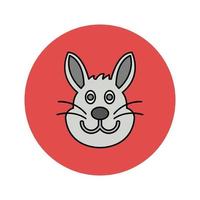 Rabbit animal Vector icon which is suitable for commercial work and easily modify or edit it