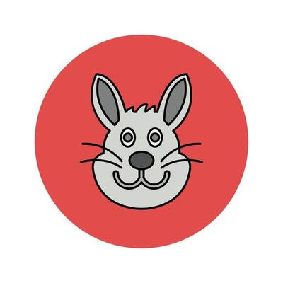 Rabbit animal Vector icon which is suitable for commercial work and easily modify or edit it