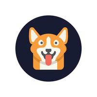 icono de vector de perro mascota que es adecuado para el trabajo comercial y modificarlo o editarlo fácilmente