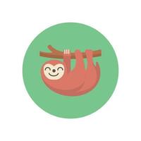 Sloth Animal Vector icon which is suitable for commercial work and easily modify or edit it