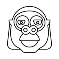 Gorilla animal Vector icon which is suitable for commercial work and easily modify or edit it