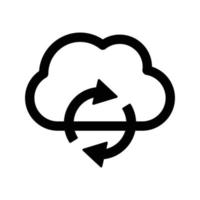 icono de vector de actualización de nube que es adecuado para el trabajo comercial y modificarlo o editarlo fácilmente