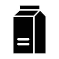 icono de vector de leche de cartón que es adecuado para el trabajo comercial y modificarlo o editarlo fácilmente