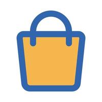 icono de vector de bolsa de compras que es adecuado para el trabajo comercial y modificarlo o editarlo fácilmente