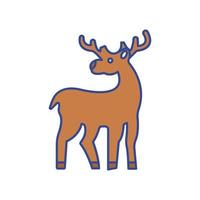 deer animal Vector icon which is suitable for commercial work and easily modify or edit it