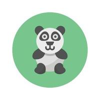 icono de vector animal panda que es adecuado para el trabajo comercial y modificarlo o editarlo fácilmente