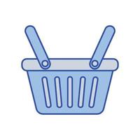 icono de vector de cesta de la compra que es adecuado para el trabajo comercial y modificarlo o editarlo fácilmente