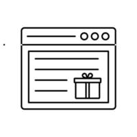 icono de vector de regalo en línea que es adecuado para el trabajo comercial y modificarlo o editarlo fácilmente