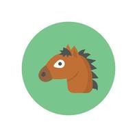 icono de vector de caballo pony que es adecuado para el trabajo comercial y modificarlo o editarlo fácilmente