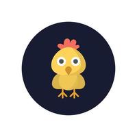 icono de vector de pájaro pollito que es adecuado para el trabajo comercial y modificarlo o editarlo fácilmente