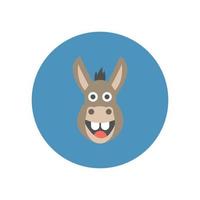 icono de vector animal de burro que es adecuado para el trabajo comercial y modificarlo o editarlo fácilmente