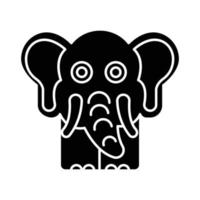 icono de vector animal de elefante que es adecuado para el trabajo comercial y modificarlo o editarlo fácilmente