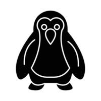 icono de vector animal de pingüino que es adecuado para el trabajo comercial y modificarlo o editarlo fácilmente