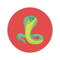 icono de vector animal de serpiente que es adecuado para el trabajo comercial y modificarlo o editarlo fácilmente