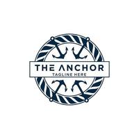 Anchor logo symbol or icon template vector