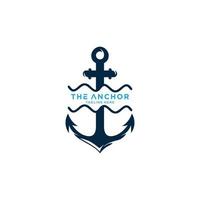 Anchor logo symbol or icon template vector