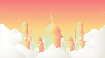 diseño de fondo islámico. fondo de ramadán. fondo de eid mubarak vector