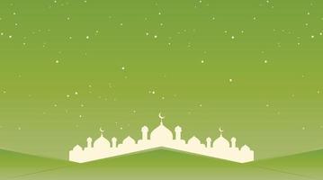 Islamic Background with Mosque Vector Illustration