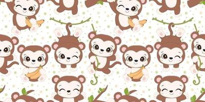 monkey seamless pattern perfect for decoration