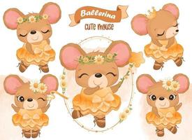 Cute Dancing Mouse Illustrations vector