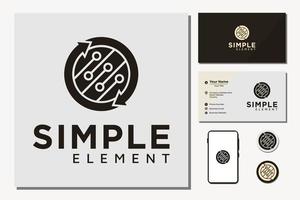 Simple element logo with a circle and arrow vector