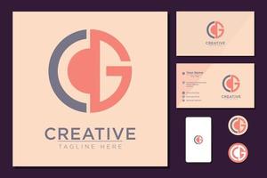 Letter c and g for logo vector