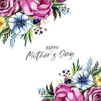 Beautiful happy mothers day greeting card background vector
