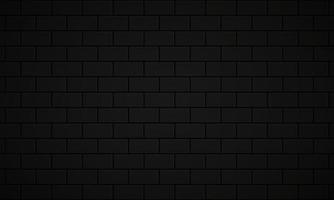 Brick Black Wall Texture Background. Dark Brickwork Pattern. Block Stone Structure Backdrop. Dark Brick Wall Realistic Template. Abstract Modern Wallpaper Design. Vector Illustration.