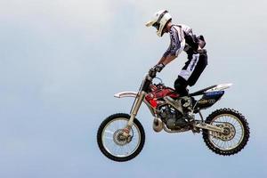 Beltring, Kent, Uk, 2005. Stunt Motorcyclist at the Hop Farm photo