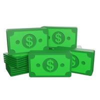 A lot of money 3d icon photo high quality