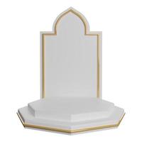 ramadan mubarak eid fitri adha special product podium template 3d icon photo high quality