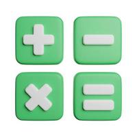 Calculator or financial calculation 3d icon photo high quality