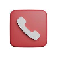 Phone Call or reject call 3d icon photo high quality