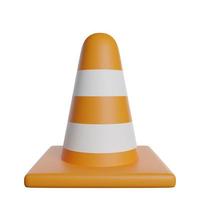 Traffic cone 3d icon photo high quality