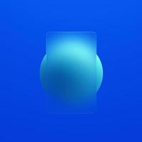 3d render Glassy background. modern Glass Morphism style. photo